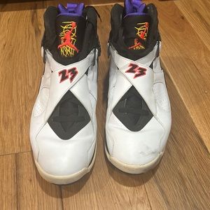 Air Jordan 8 in white Men US size 12